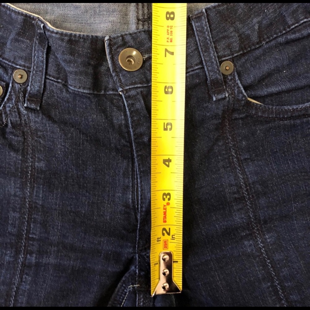 Pinstripe rag & bone skinny jeans 27 dark wash A5 - Picture 3 of 7